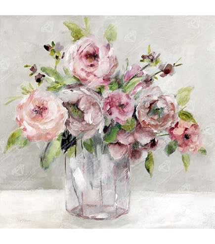 Amazon.com: DIAMOND ART CLUB Blushing Blossoms Diamond Painting